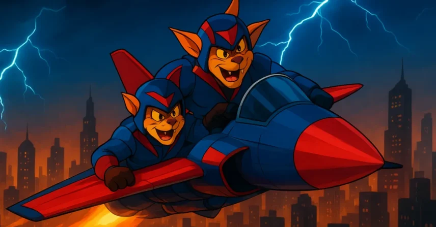 Swat Kats: Gatos pilotos e a ação eletrizante em MegaKat City!